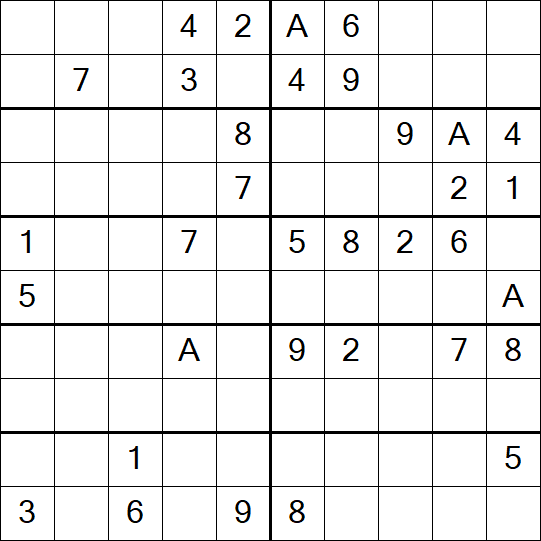 Sudoku 10x10 - Hard