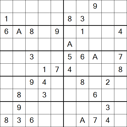 Sudoku 10x10 - Schwierig