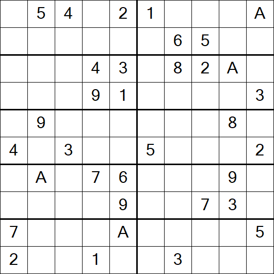 Sudoku 10x10 - Difficile