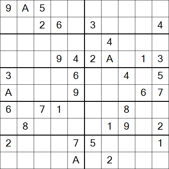 Sudoku 10x10 - Difícil