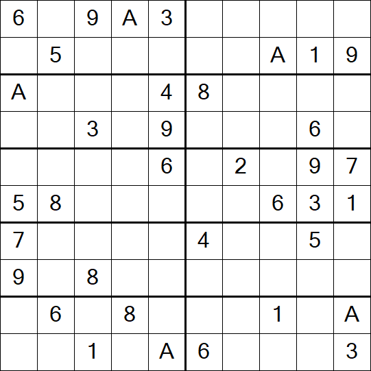 Sudoku 10x10 - Hard