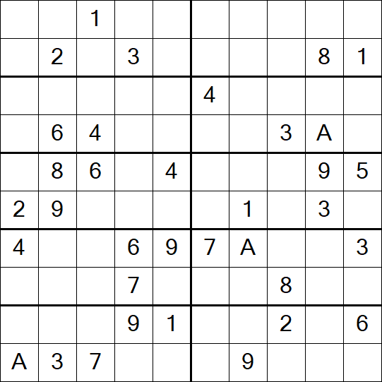 Sudoku 10x10 - Hard