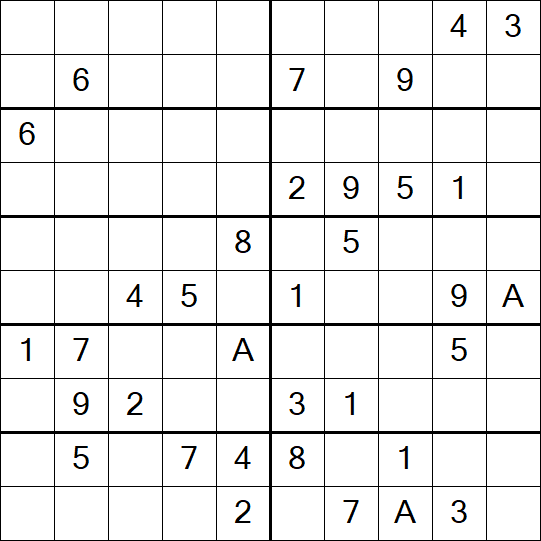 Sudoku 10x10 - Hard