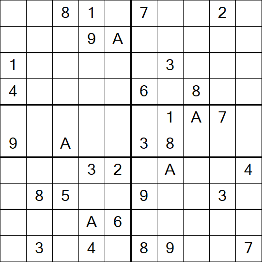 Sudoku 10x10 - Difficile