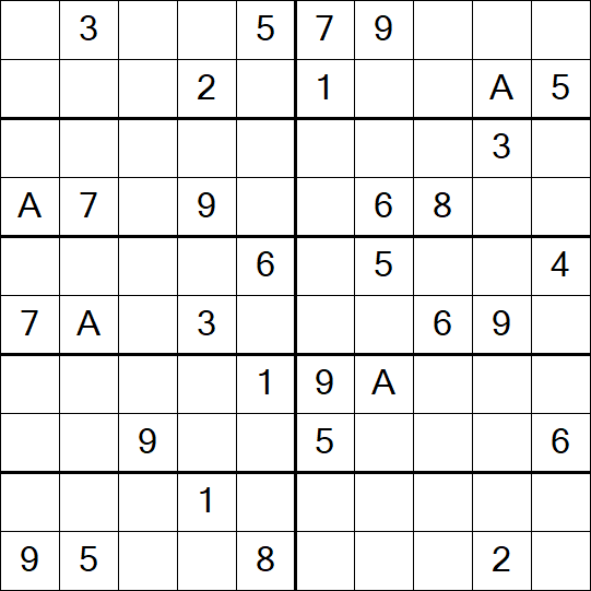 Sudoku 10x10 - Difficile