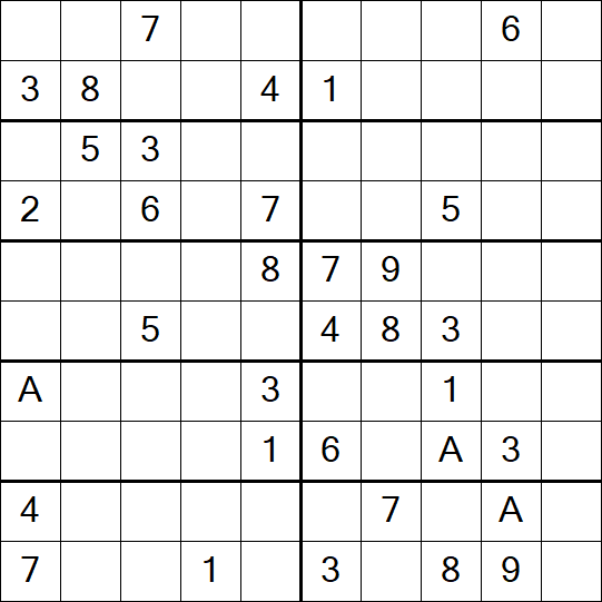 Sudoku 10x10 - Schwierig
