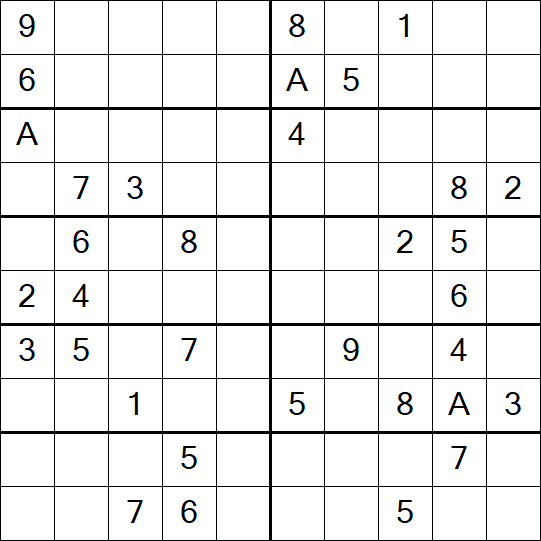Sudoku 10x10 - Schwierig