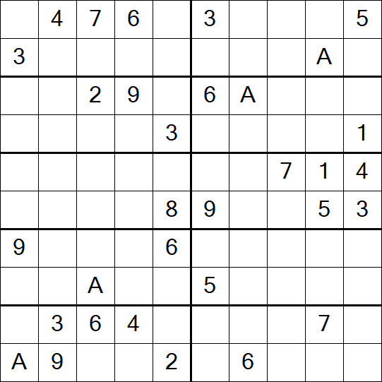 Sudoku 10x10 - Schwierig