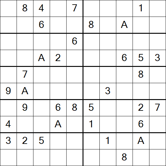 Sudoku 10x10 - Schwierig