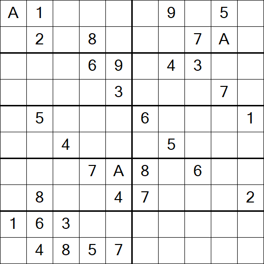 Sudoku 10x10 - Schwierig