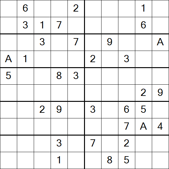 Sudoku 10x10 - Schwierig