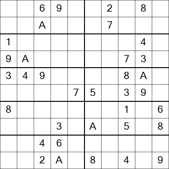 Sudoku 10x10 - Schwierig