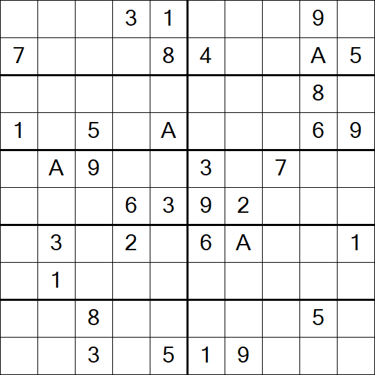 Sudoku 10x10 - Schwierig