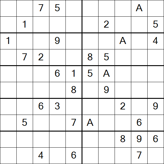 Sudoku 10x10 - Schwierig