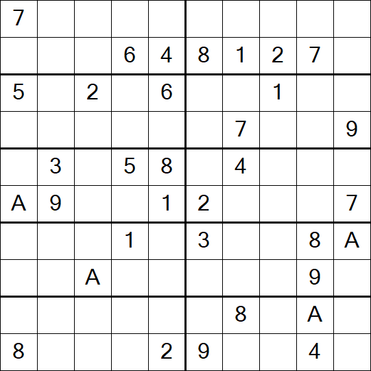 Sudoku 10x10 - Schwierig