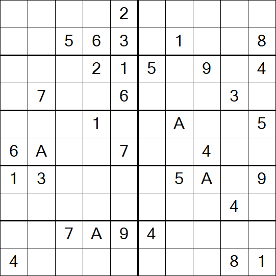 Sudoku 10x10 - Schwierig