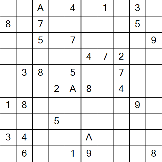 Sudoku 10x10 - Schwierig