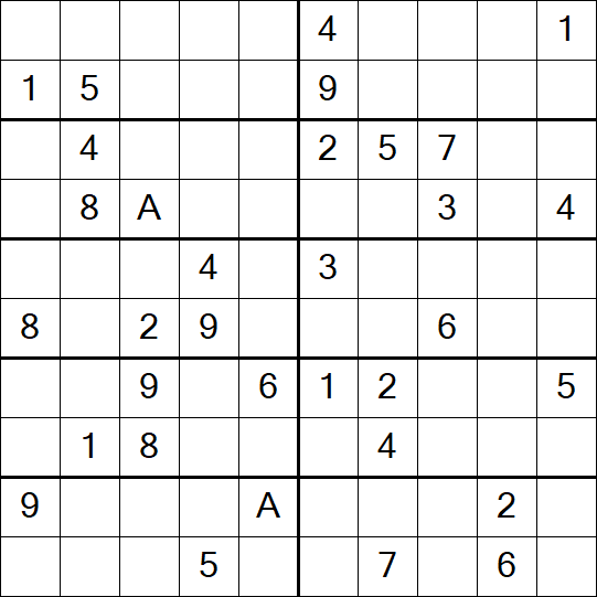 Sudoku 10x10 - Schwierig