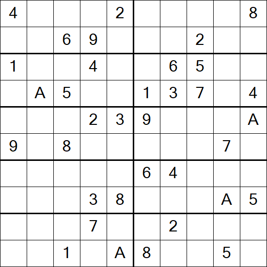 Sudoku 10x10 - Schwierig