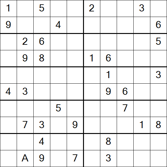 Sudoku 10x10 - Schwierig