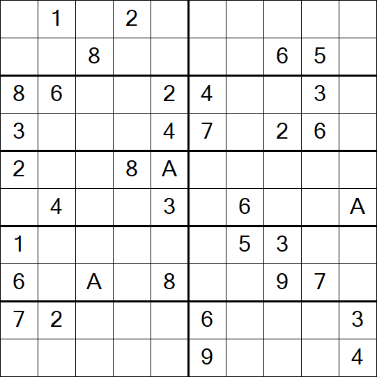 Sudoku 10x10 - Schwierig