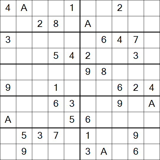 Sudoku 10x10 - Schwierig
