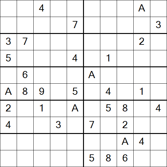 Sudoku 10x10 - Schwierig