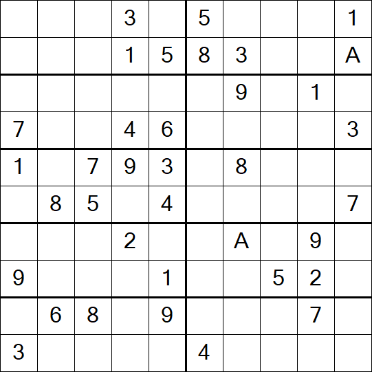 Sudoku 10x10 - Schwierig