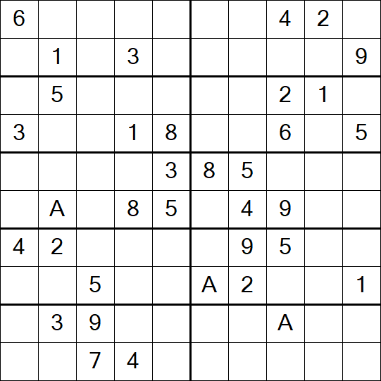 Sudoku 10x10 - Schwierig
