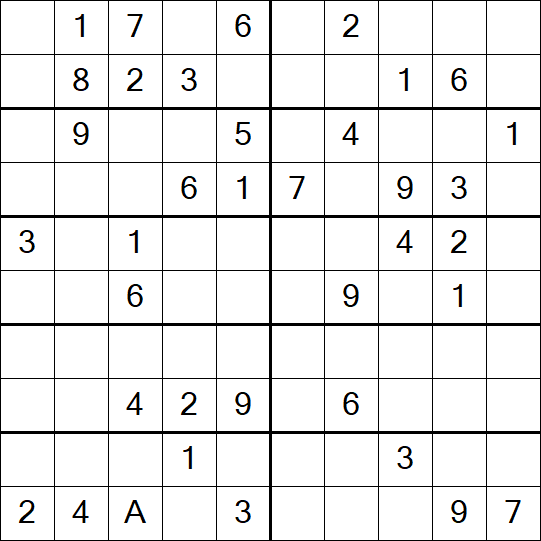 Sudoku 10x10 - Schwierig