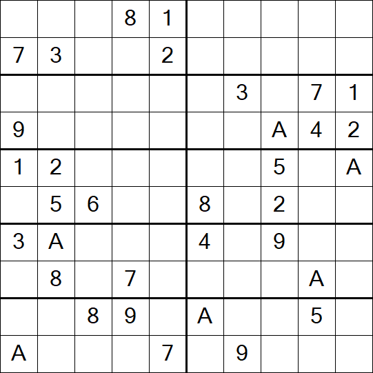 Sudoku 10x10 - Schwierig