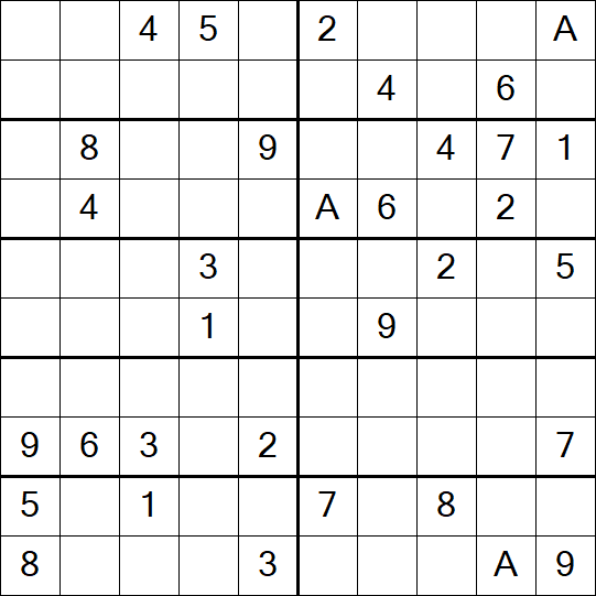 Sudoku 10x10 - Schwierig