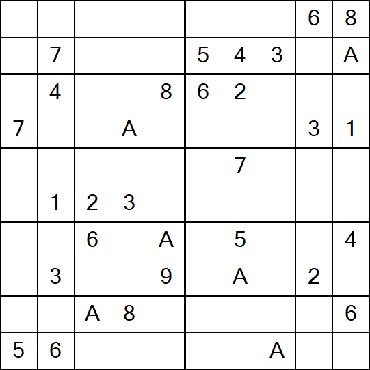 Sudoku 10x10 - Schwierig