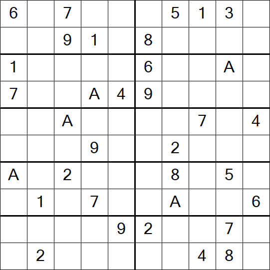 Sudoku 10x10 - Schwierig