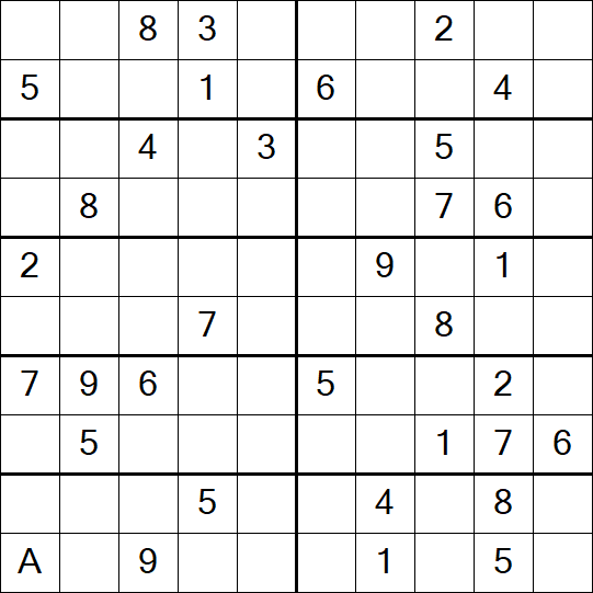 Sudoku 10x10 - Schwierig