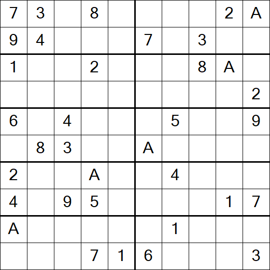 Sudoku 10x10 - Schwierig