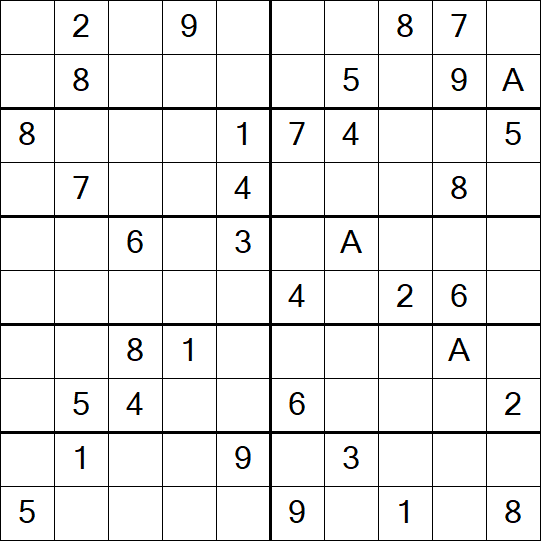 Sudoku 10x10 - Schwierig