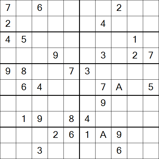 Sudoku 10x10 - Schwierig