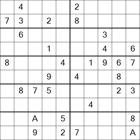 Sudoku 10x10 - Schwierig