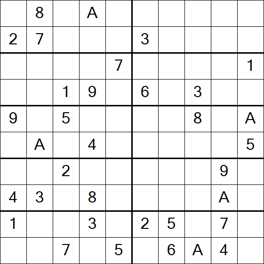 Sudoku 10x10 - Schwierig