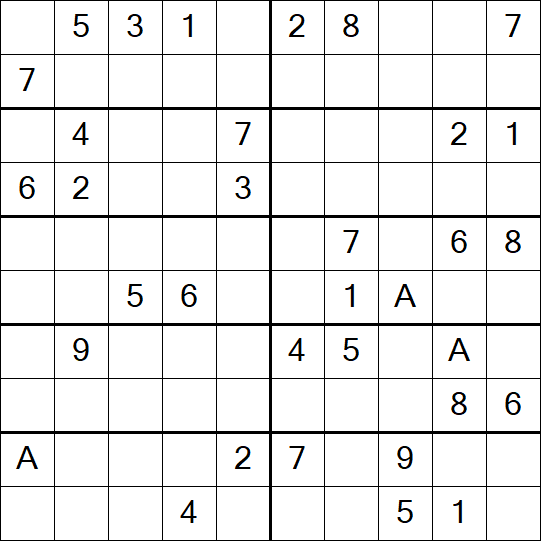 Sudoku 10x10 - Schwierig