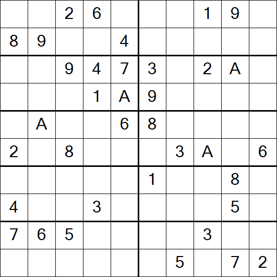 Sudoku 10x10 - Schwierig