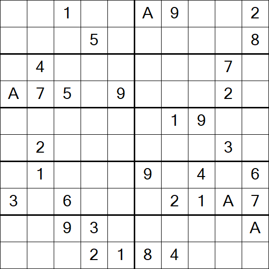 Sudoku 10x10 - Schwierig