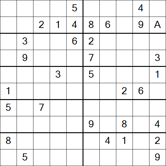 Sudoku 10x10 - Schwierig