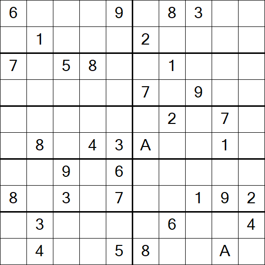 Sudoku 10x10 - Schwierig