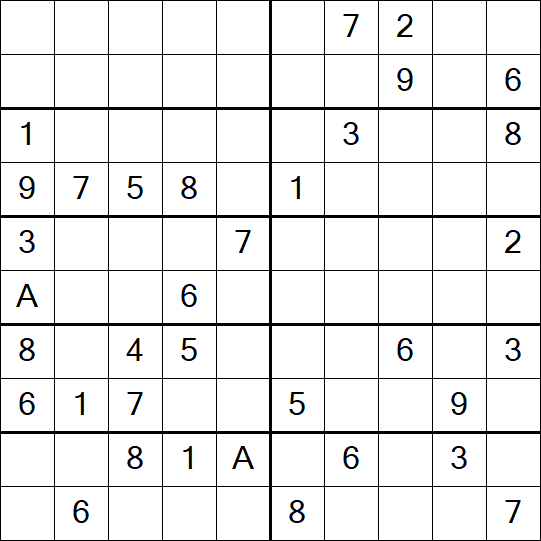 Sudoku 10x10 - Schwierig