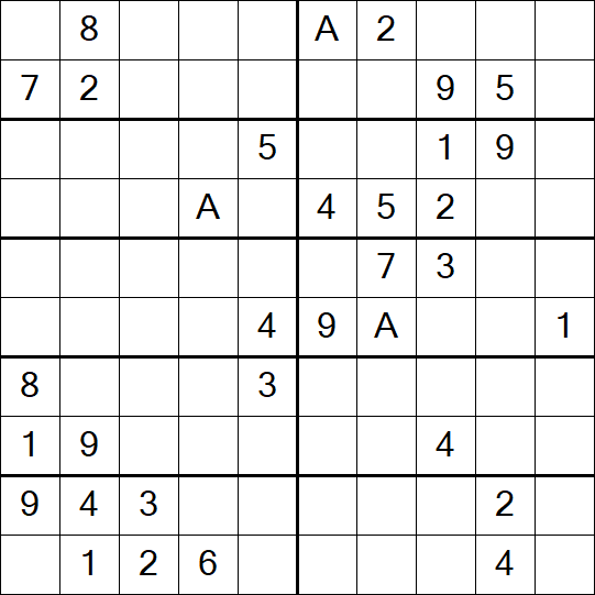 Sudoku 10x10 - Schwierig