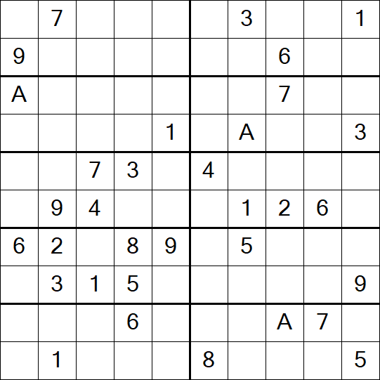 Sudoku 10x10 - Schwierig