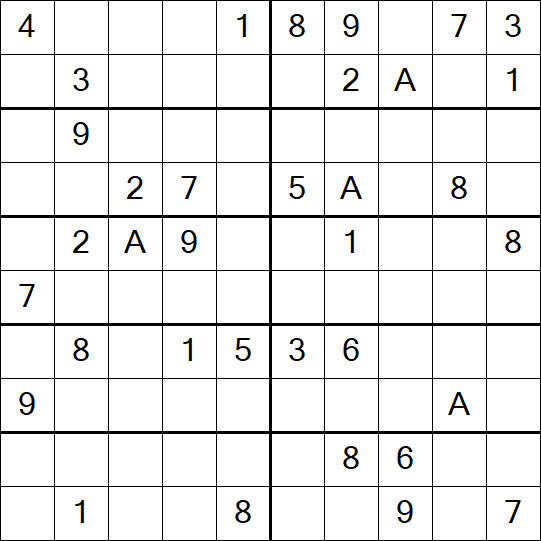 Sudoku 10x10 - Schwierig