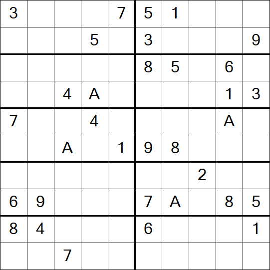 Sudoku 10x10 - Schwierig